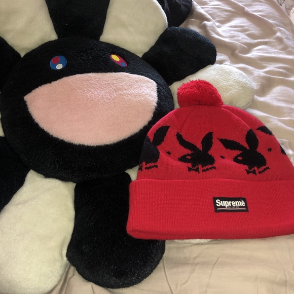 Supreme Playboy Jacquard Beanie Fw7 Red 
